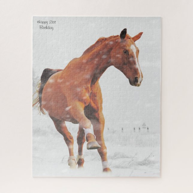 aniversário de 21 anos. Quebra-cabeça de serra (Vertical)