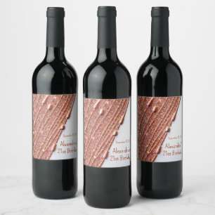 aniversário de 21 anos Vinhos Rótulos de Rosa de G