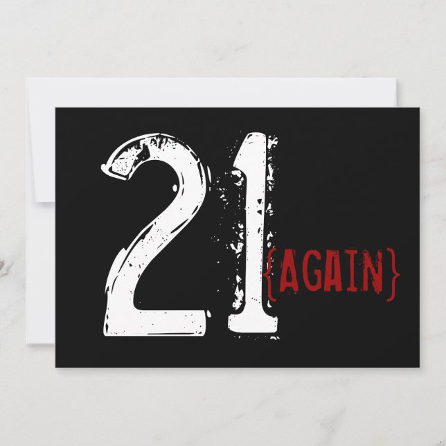 aniversário de 30 anos - 21 De Novo - Convite De A (Frente)
