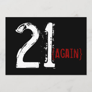 aniversário de 30 anos - 21 De Novo - Convite De A