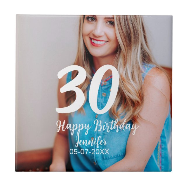 aniversário de 30 anos adiciona nome data ano ano  (Frente)