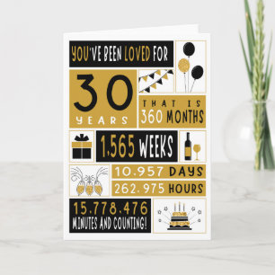 aniversário de 30 anos, Cartão de Saudação, Cartão