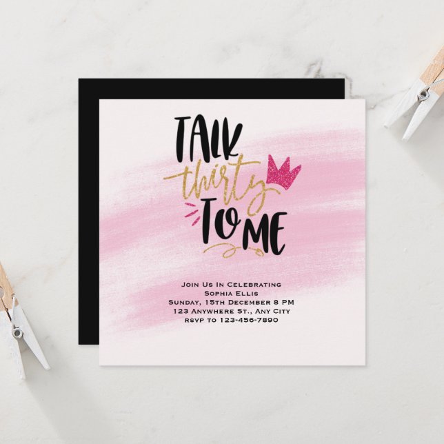 aniversário de 30 anos, Convide 30 Para Mim. (Frente/Verso In Situ)