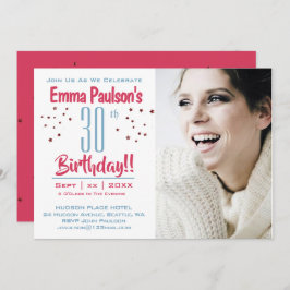 aniversário de 30 anos - Convite de festas de foto