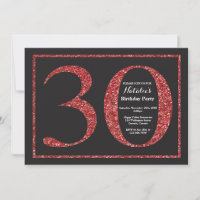 aniversário de 30 anos Convite para apresentação d