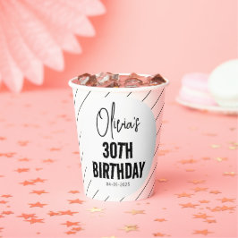 Aniversário de 30 anos de Script Preto Moderno & M