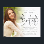 Aniversário de 30 anos de Sobreposição de Fotos Mi<br><div class="desc">Um valor para o alternativo do ORÇAMENTO em tamanho menor de 4, 5 x 5, 6" de semirbrilho de 110 lbs, que é de espessura semelhante a um cartão postal (no entanto, não é adequado para uso como cartão postal). POR FAVOR, OBSERVE QUE HÁ UM convite por folha. Aniversário de...</div>