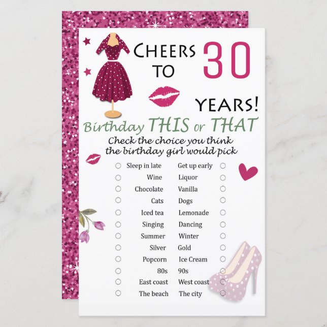 aniversário de 30 anos deste ou daquele jogo (Frente/Verso)