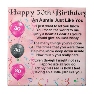 Aniversário de 30 anos do Auntie Poema