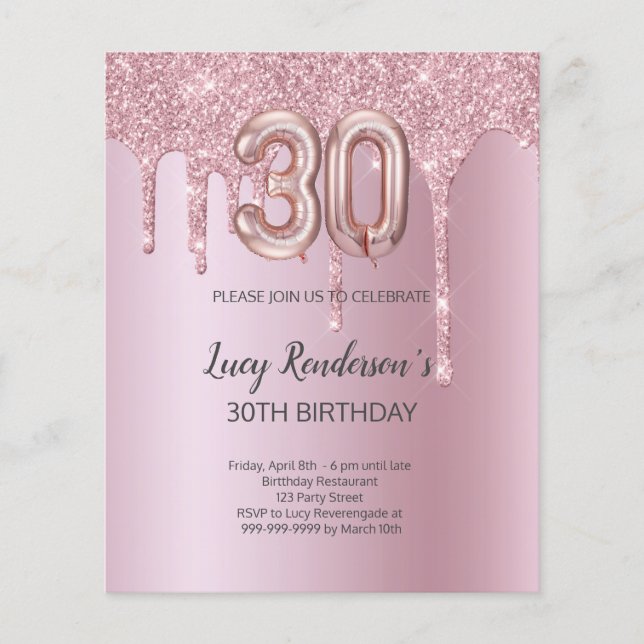 aniversário de 30 anos para ela (Frente)
