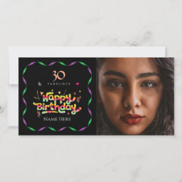 aniversário de 30 anos para uma foto personalizada