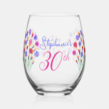 aniversário de 30 anos pintado com a mão do Buquê 