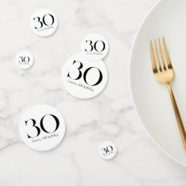 aniversário de 30 anos preto e branco