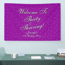 Aniversário de 30 anos púrpura rosa 3 e próspera