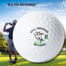 Aniversário de 35 anos Monograma Nome Masculino