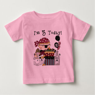 aniversário de 3 anos Pirate Camisetas e presentes