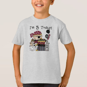 aniversário de 3 anos Pirate Camisetas e presentes
