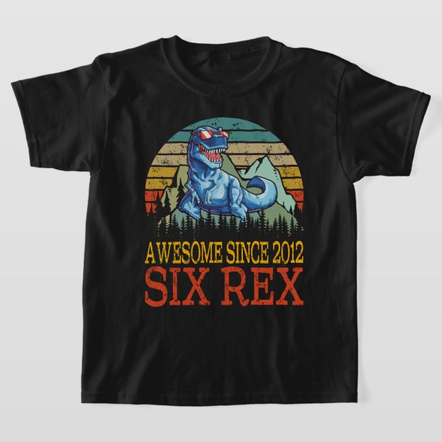 aniversário de 3 anos SEX Rex Camisa Terceiro Dino (Postura )