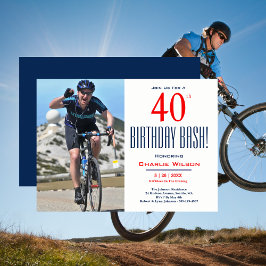 aniversário de 40 anos Bash! Convite de aniversári