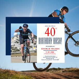 aniversário de 40 anos Bash! Convite de aniversári