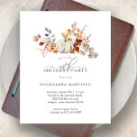 ANIVERSÁRIO DE 40 ANOS BUDGET Flores de Abóbora Co<br><div class="desc">Abóbora branca moderna e elegante e flores de queda design floral. A paleta de aquarelas moles é uma sofisticada mistura de cor-de-rosa macio e ouro amarelo e castanho rico em escuro. A queda deixa à volta da abóbora branca para uma apresentação especial no outono. Perfeito para a sua festa de...</div>