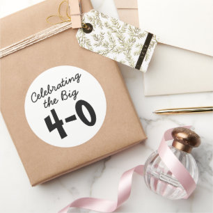 aniversário de 40 anos - Celebrando os 40º adesivo