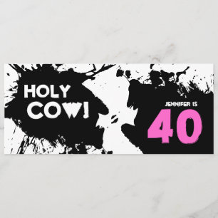 aniversário de 40 anos Convite de festas - Vaca S