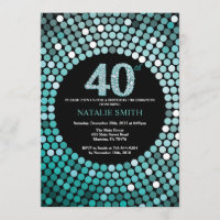 aniversário de 40 anos Convite para apresentação d