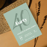 aniversário de 40 anos Convite para Partido Elegan<br><div class="desc">Celebrar um marco com o nosso Convite para aniversário de 40 anos Elegante. Esta design moderna e quic combina elegância simples com caligrafia cativante e tipografia na moda. Perfeito para uma festa de aniversário adulta, ele estabelece palco para uma celebração memorável. Torne o seu aniversário de 40 anos inesquecível com...</div>