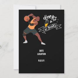 Aniversário de 40 anos de basquete Salve o convite