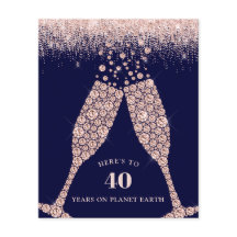 Aniversário de 40 anos de Champagne de Orçamento