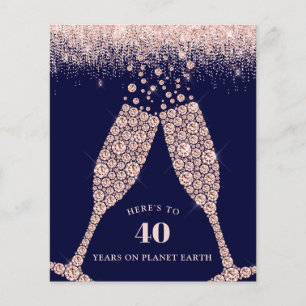 Aniversário de 40 anos de Champagne de Orçamento