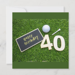 Aniversário de 40 anos de golfe com golfe feliz de