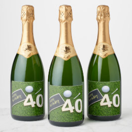 Aniversário de 40 anos de golfe com golfe feliz de