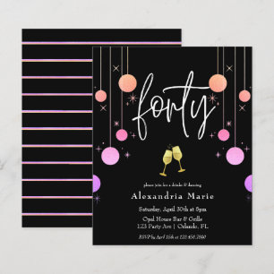 Aniversário de 40 anos de Sparkle Moderno de Orç