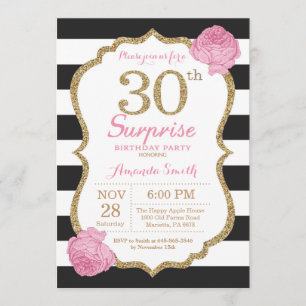 aniversário de 40 anos de Surpresa de de Convite 