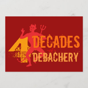 aniversário de 40 anos - Diabos de Convites de fe