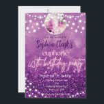 Aniversário de 40 anos Euphoria, Roxo, Convite<br><div class="desc">Este convite de festas de aniversário de 40 anos trendy vai dar o tom para a festa eufórica perfeita!</div>