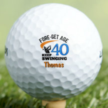 aniversário de 40 anos Golf Balls 40 Anos Engraçad