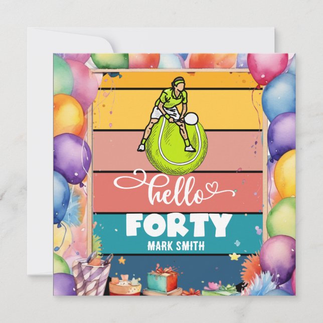 aniversário de 40 anos tênis (Frente)