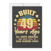 Aniversário de 49 anos Vintage Construído há 49 An