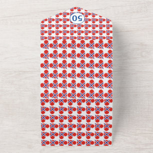 Aniversário de 50 anos Coração norueguês bandeira