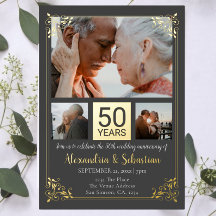 Aniversário de 50 anos de Casamento Com Moldura