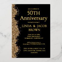 Aniversário de 50 anos de Casamento Dourado Brilho