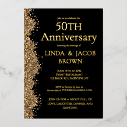 Aniversário de 50 anos de Casamento Dourado Brilho