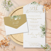 Aniversário de 50 anos de Casamento Dourado Script