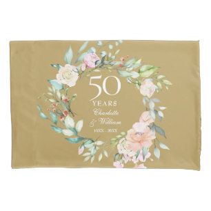 Aniversário de 50 anos de Casamento Floral Dourado