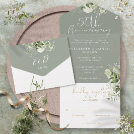 Aniversário de 50 anos de Casamento Verde Sálvia F