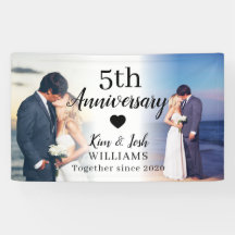 Aniversário de 5 Anos de Casamento Colagem de 2 Fo
