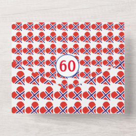 Aniversário de 60 anos Bandeira norueguesa do cora
